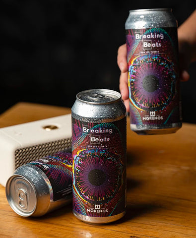 Cerveza Morenos  - Breaking Beats- DDH HAZY IPA Turbia 473 ml