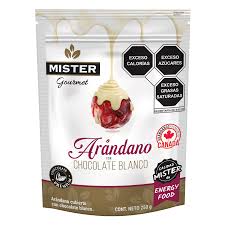 Mister Arándano Cubierto de Chocolate Blanco paq 250 g