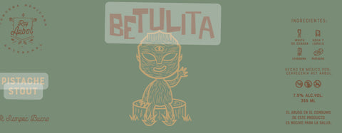 Cerveza Rey Árbol Betulita Pistache Stout 473 ml