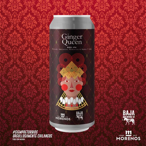 Cerveza Morenos Ginger Queen • Red IPA • 473 ml