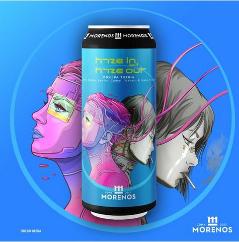 Cerveza Morenos Haze In Haze Out IPA Turbia 473 ml