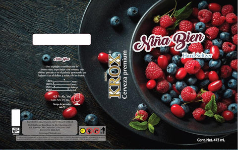 Hidromiel Krox Niña Bien Frutos Rojos 473 ml