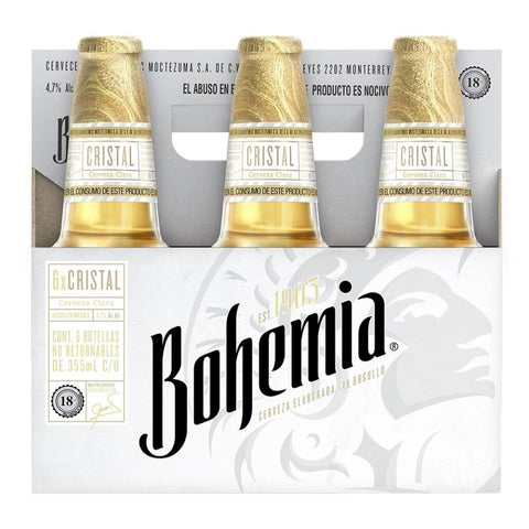 Cerveza Bohemia Cristal Botella 355 ml