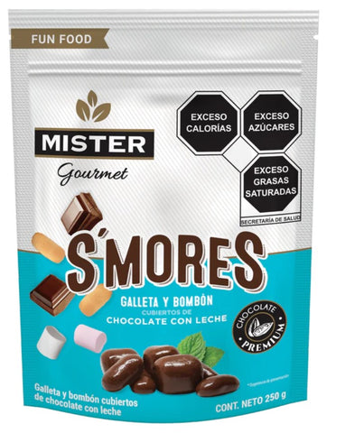 S'Mores Galleta y Bombón Cubierto con Chocolate Mister 250 gr