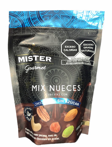 Mix Nueces Cubierto de Chocolate Sin Azúcar Mister 250g