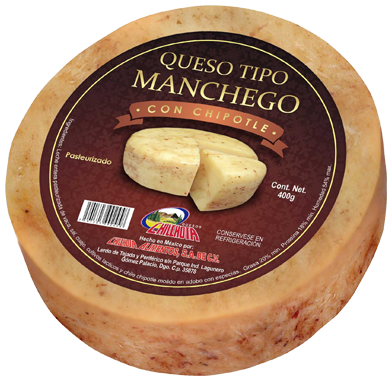 Queso Tipo Manchego con Chipotle Chilchota 400 g